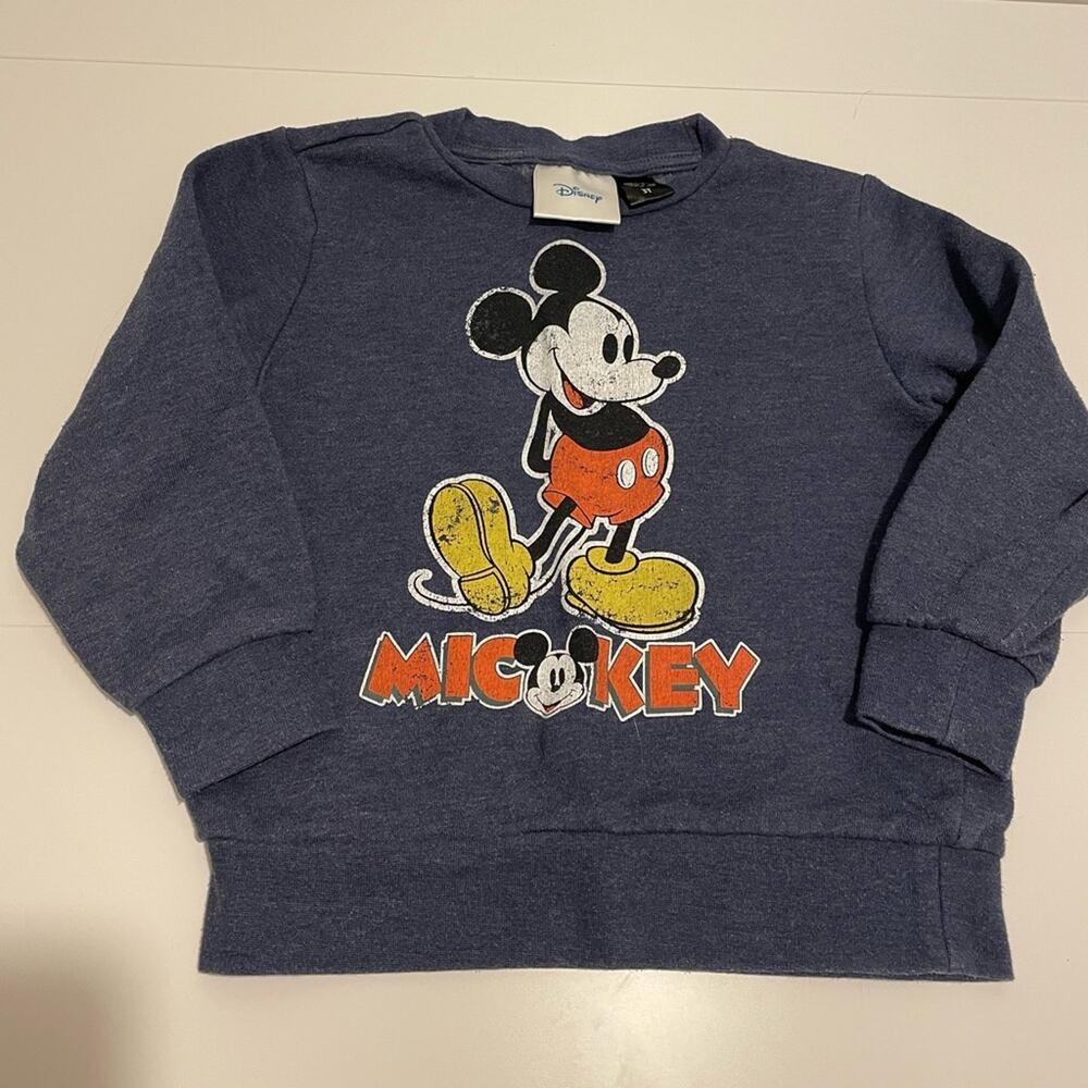 Disney Brand Navy Blue Mickey Mouse Sweatshirt 3T Crewneck Style